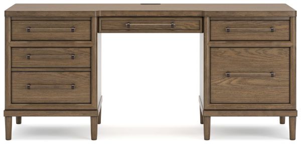  Roanhowe Home Office Desk 68", Brown 