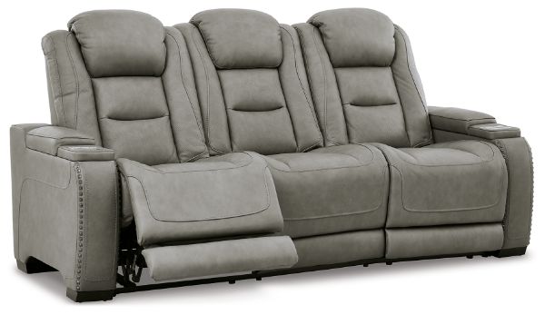  The Man-Den Power Reclining Sofa, Gray 