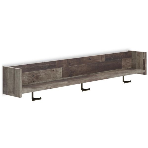  Neilsville Wall Mount Coat Rack w/Shelf, Black 
