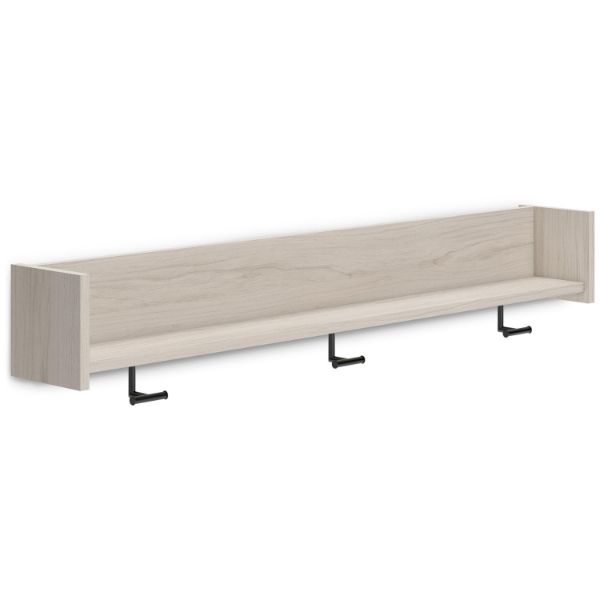  Socalle Wall Mounted Coat Rack with Shelf, Natural 