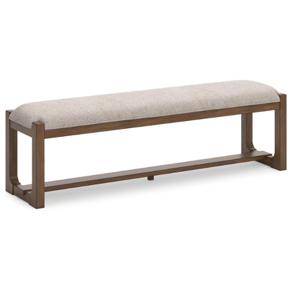 Cabalynn 63" Dining Bench, Oatmeal/Light Brown 