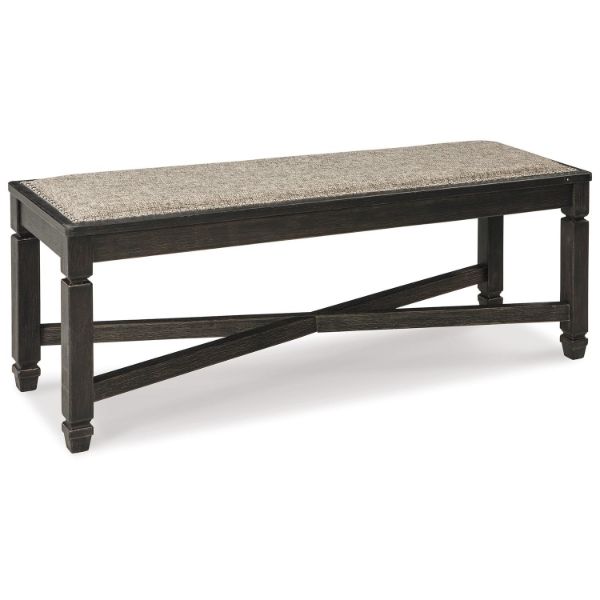 Tyler Creek Dining Bench, Black/Grayish Brown 