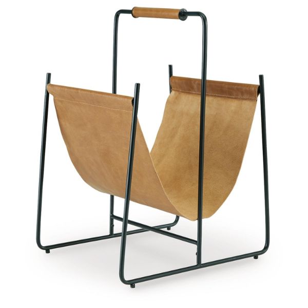  Faronworth Magazine Rack, Brown/Black 