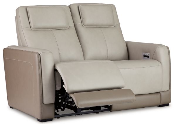 Battleville Leather Power Reclining Loveseat 