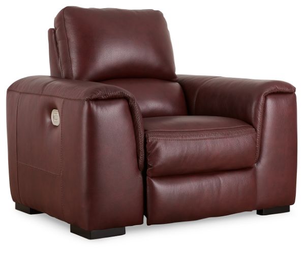  Alessandro Leather Power Recliner, Garnet 