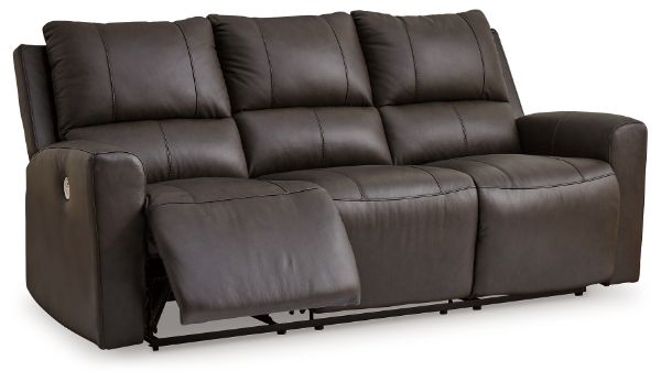  Boxmere Leather Power Reclining Sofa, Storm 