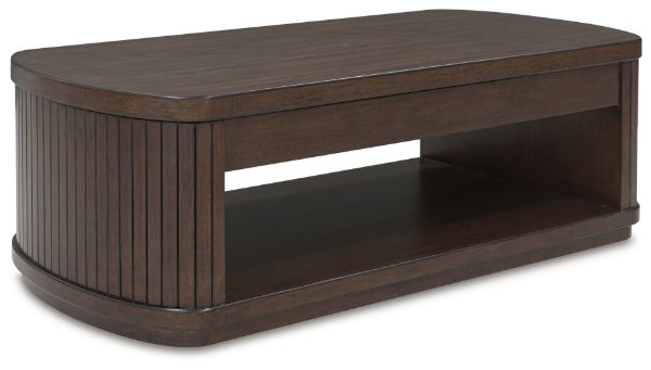  Korestone Lift-Top Coffee Table, Dark Brown 