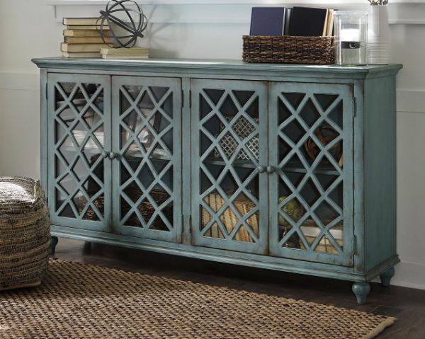  Mirimyn Accent Cabinet, Antique Teal 