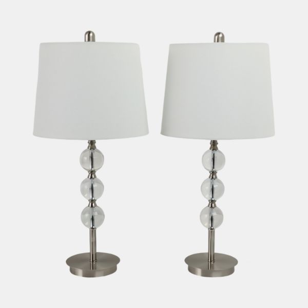 Crystal Table Lamps Silver 