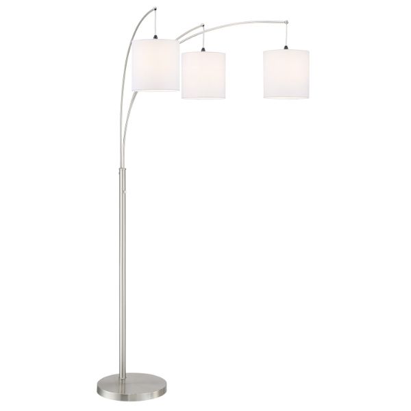 Norlan Br Nickel Arc Lamp Wht 