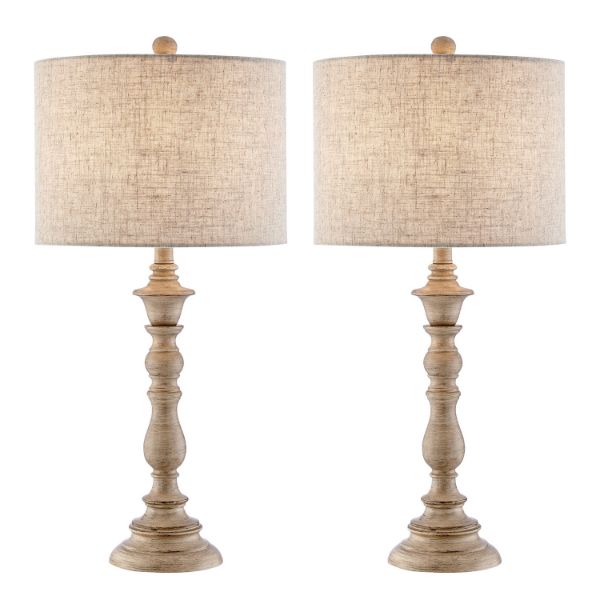Aspen 2 Pack Table Lamps White Resin 