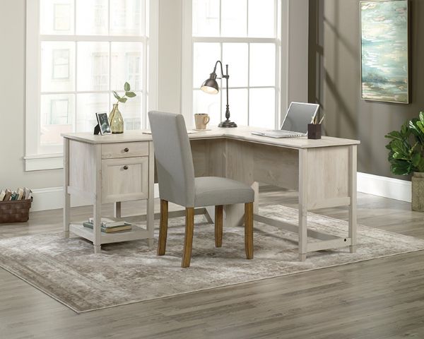  Edge Water 60" L-Desk, White 