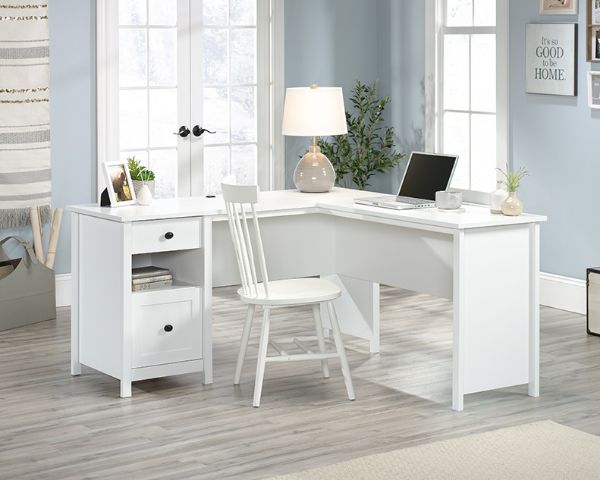  County Line L-Desk, White 