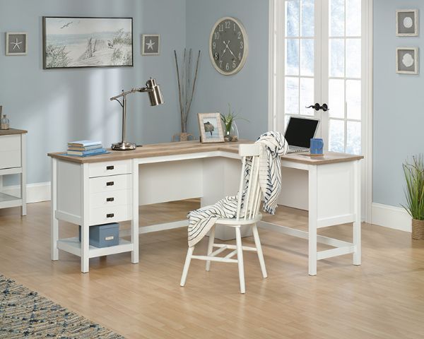  Cottage Road L-Desk, Soft White 