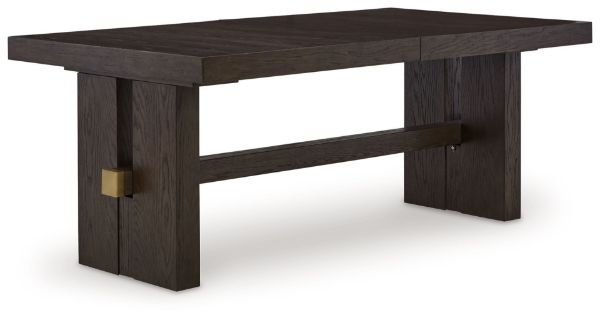  Burkhaus Dining Extension Table, Dark Brown 