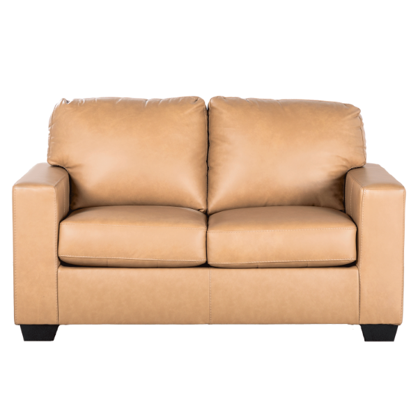 Mendrisio Toffee Leather Loveseat 