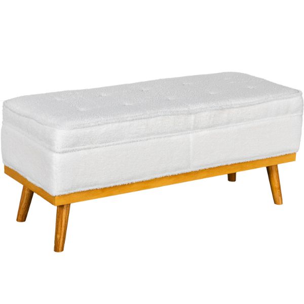 Katheryn Ivory Storage Bench 