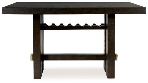  Burkhaus Counter Height Dining Table, Dark Brown 