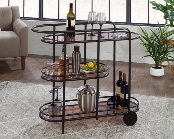  Coral Cape Bar Cart, Black 