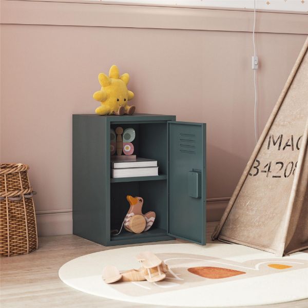  Casey Kids Metal Storage Locker, Hunter Green 
