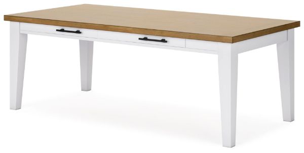  Ashbryn Dining Table, White/Natural 