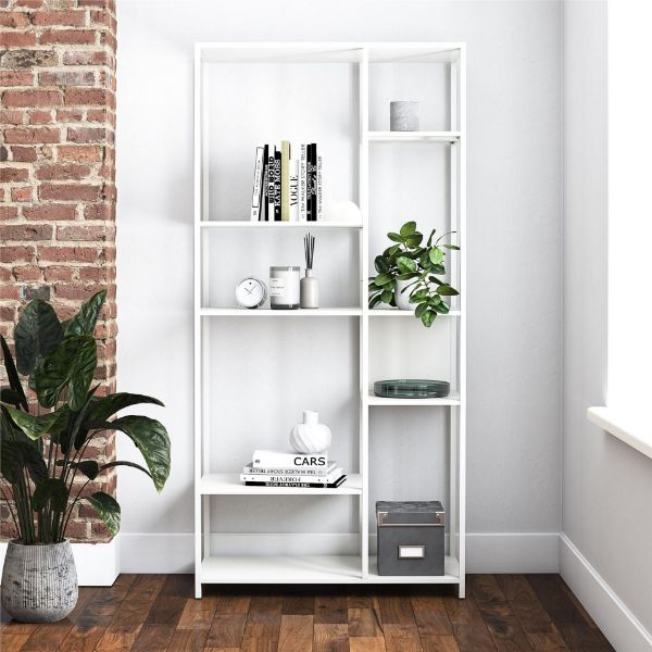  Mission District 72" Bookcase, Soft White 
