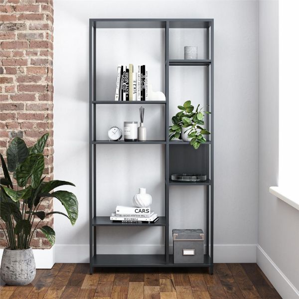  Mission District 72" Bookcase, Black 