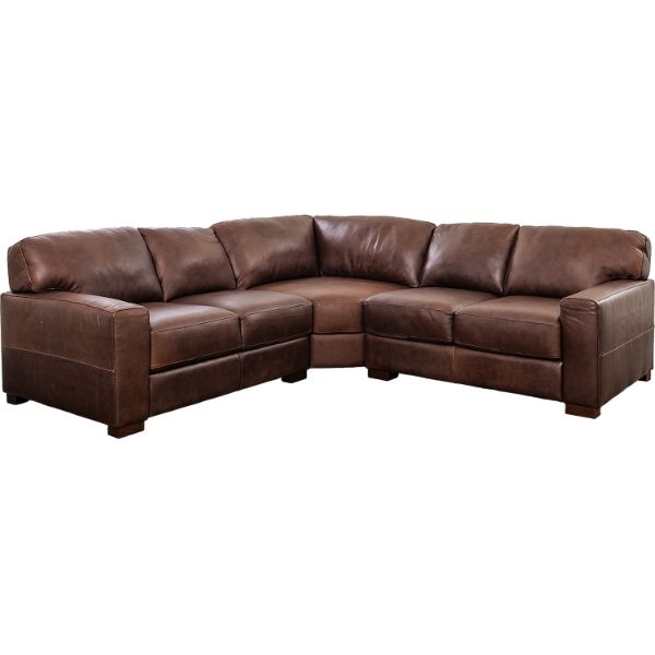 Ana 3 Piece All Italian Leather Sectional 