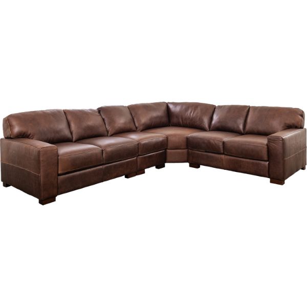 Ana 4 Piece All Italian Leather Sectional 