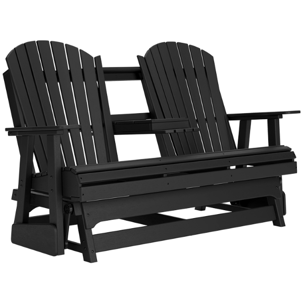  Hyland Wave Gliding Love Seat, Black 