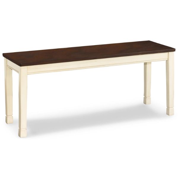  Whitesburg Dining Bench, Brown/Cottage White 