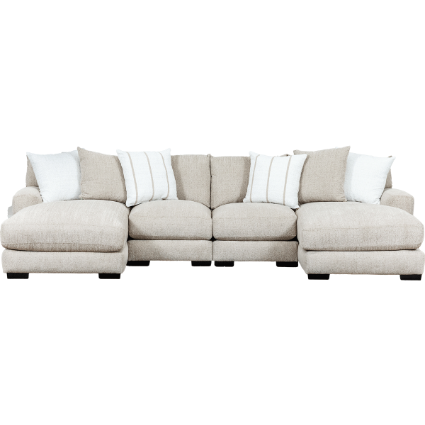Shay 4PC Sectional with Double Chaise 