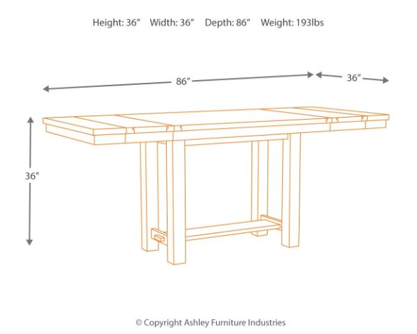 Moriville Counter Height Dining Extension Table 