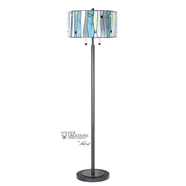 Montview Metal Glass Floor Lamp 