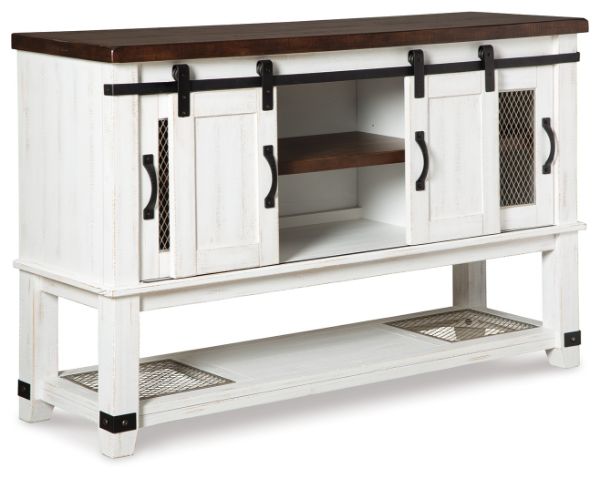  Valebeck Dining Server, White/Brown 