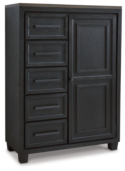  Foyland Door Chest, Black/Brown 