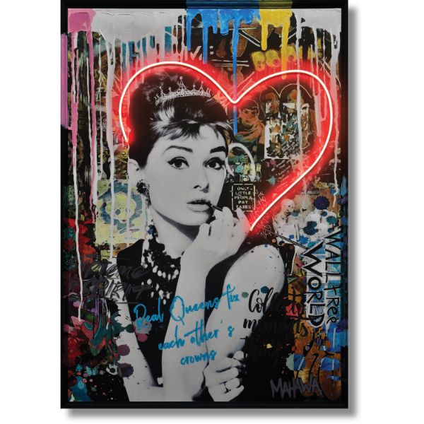 Woman With Heart Aura Neon 