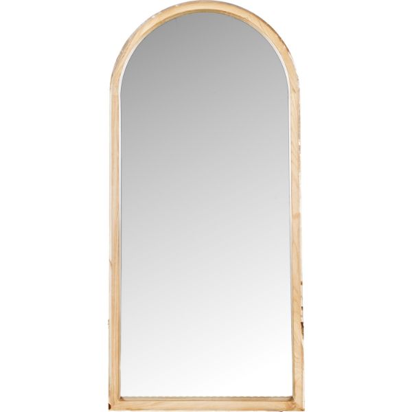 Arched Natural Finish Leaner Mirror 