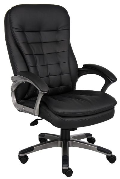 Boss Executive Chair With Pewter Base/Arms 