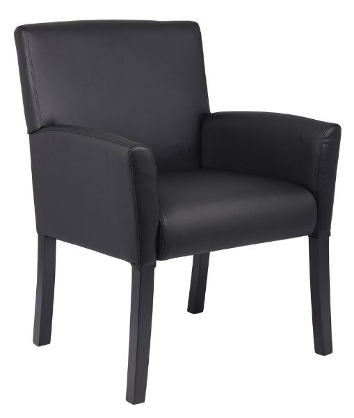 Boss Box Arm Accent Chair With Black Base 