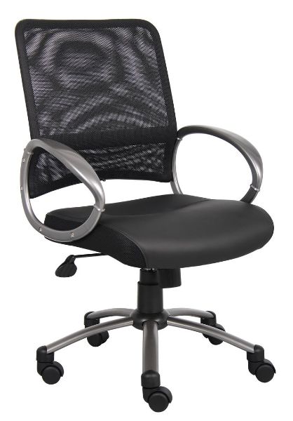 Boss Mesh Back W/ Pewter Finish Task Chair 