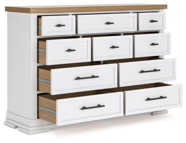  Ashbryn Dresser, White/Natural 