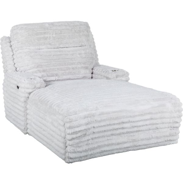 Alaire Power Recline Dove Chaise 