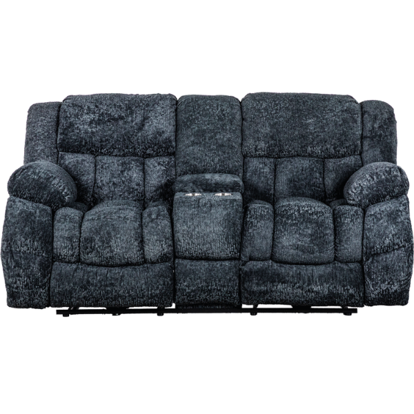 Cosmos Charcoal Power Reclining Console Loveseat 