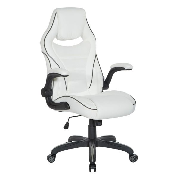 Xeno Gaming Chair in White Faux Leather 
