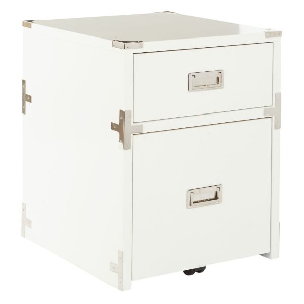  Wellington Two Drawer File Cabinet, White 