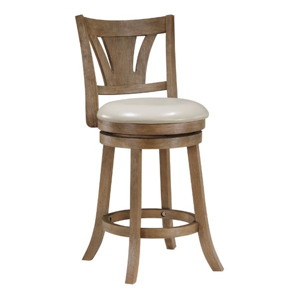Miller Counter Stool in Cream Faux Leather 