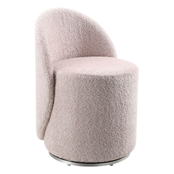  Lystra Swivel Vanity Chair, Pink 