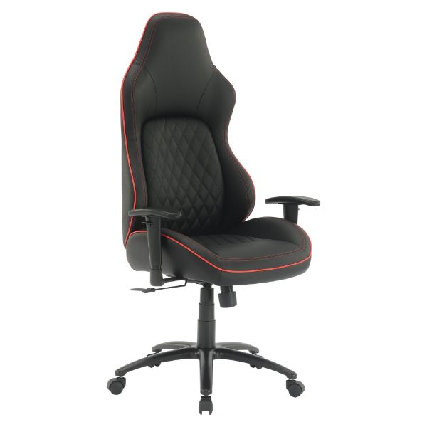  High Stakes Bonded Leather Gaming Chair, Red 
