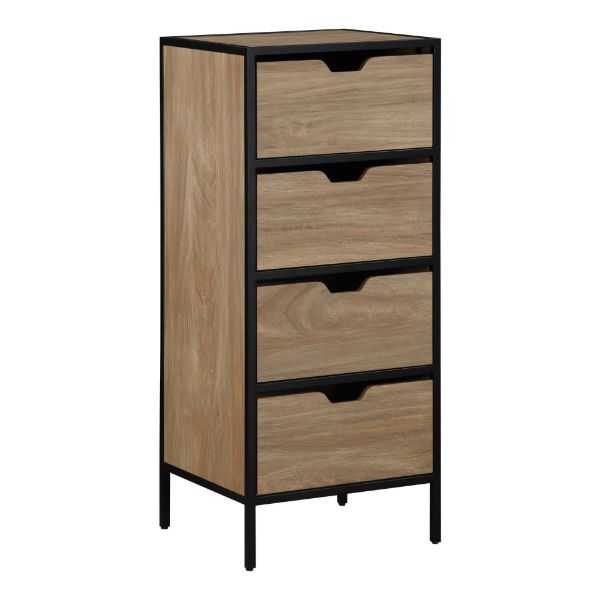  Freeport Four Drawer Accent Storage Cabinet, Brown 